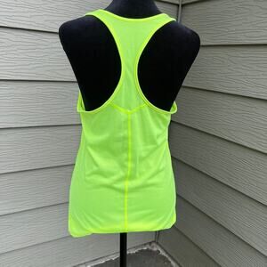 NIKE DRI-FIT, slim-fit, racer back, lime green, tank top, women's size S